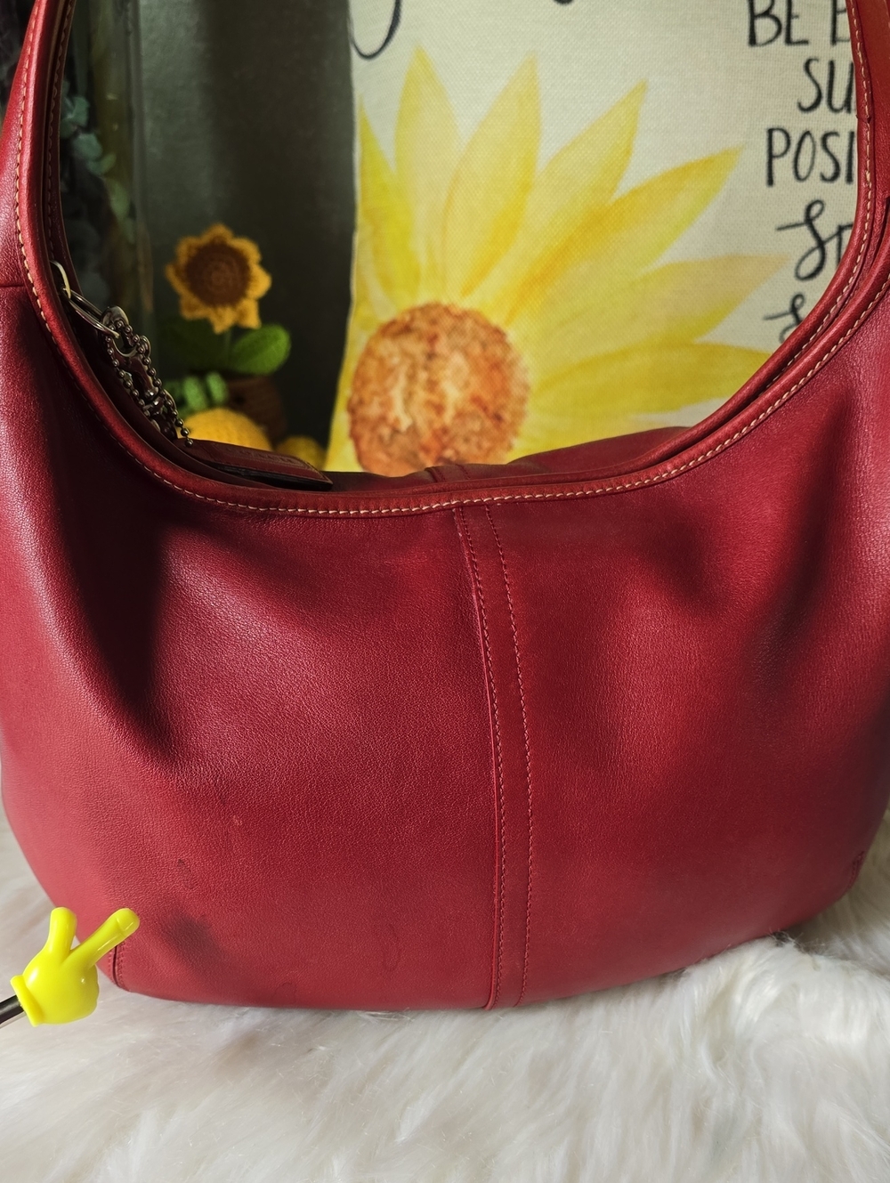 Coach Ergo Hobo Red Leather Shoulder Bag Y2k A04M-9219 - Picture 15 of 16